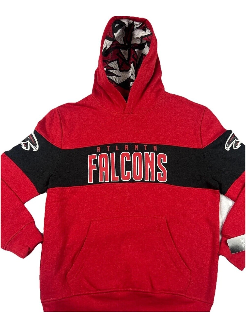 Atlanta Falcons Hoodie Youth Large Red Pullover NFL Team Apparel Fleece Football